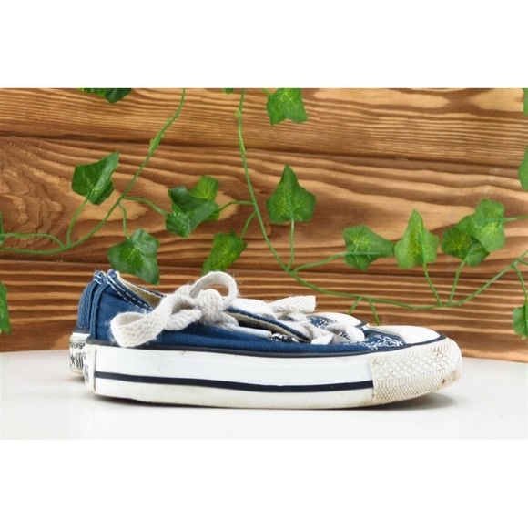 Converse AllStar Toddler Boys 5 Medium Blue Low Top‎ Fabric 7j237 - Picture 4 of 6